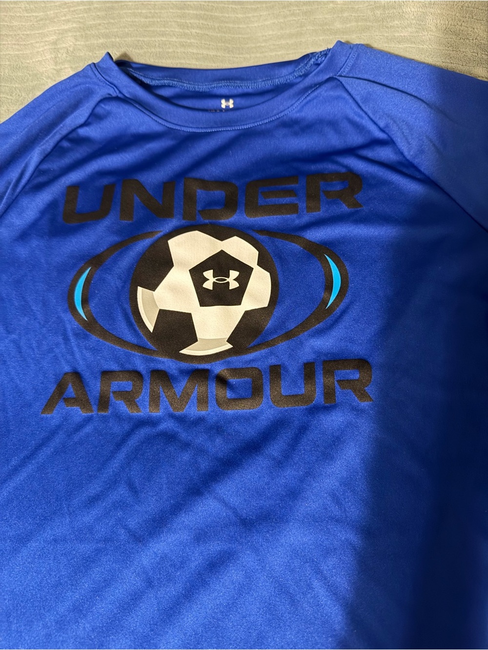 Under Armour Kids' Short Sleeve Blue Soccer Tees